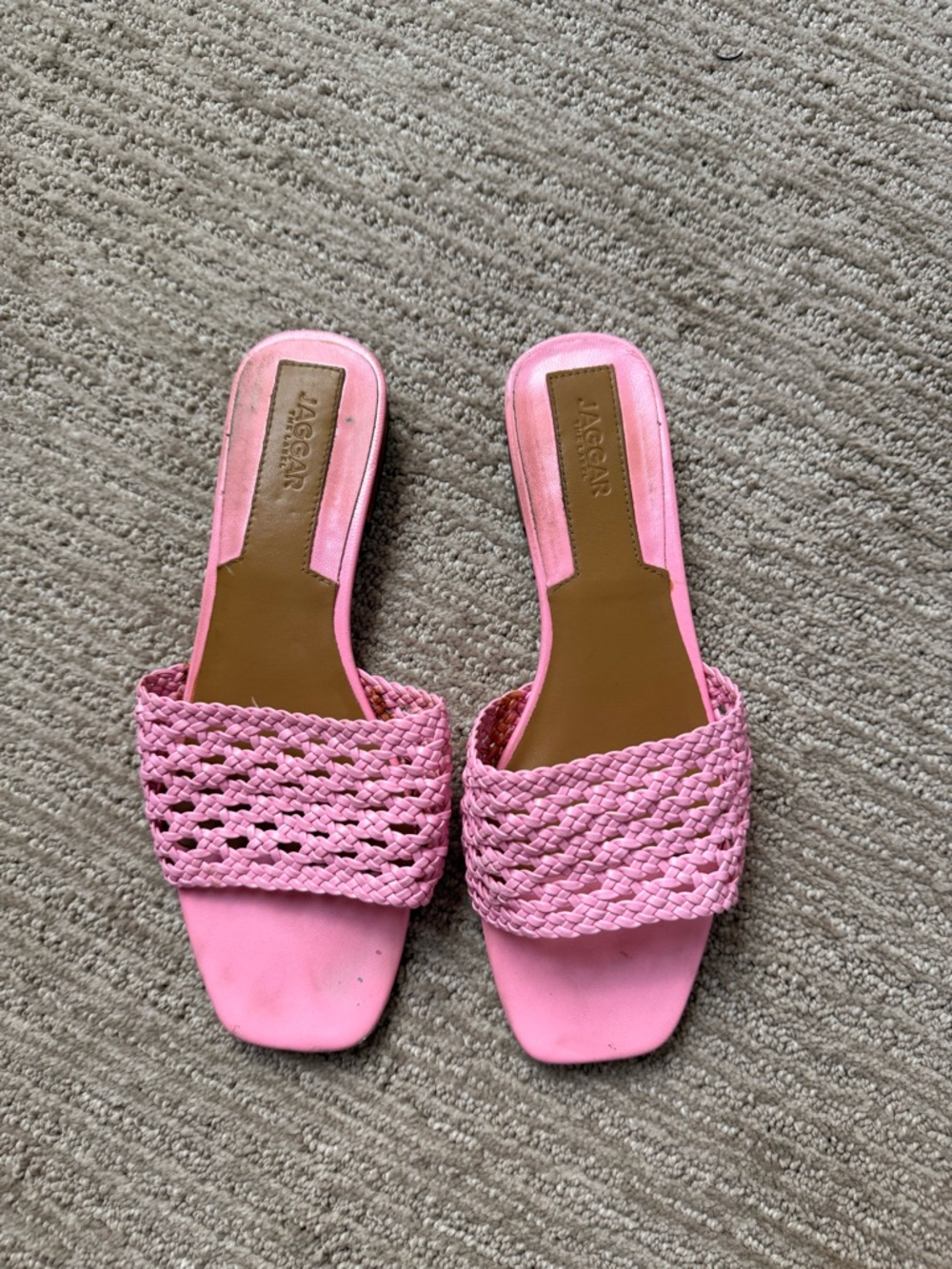 JAGGAR Pink Braided Slide Mules